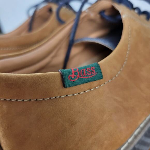 GH Bass & Co Patterson Mens Shoes Size 11 Blue Tan Oxford Bucks Leather Fabric main image 10